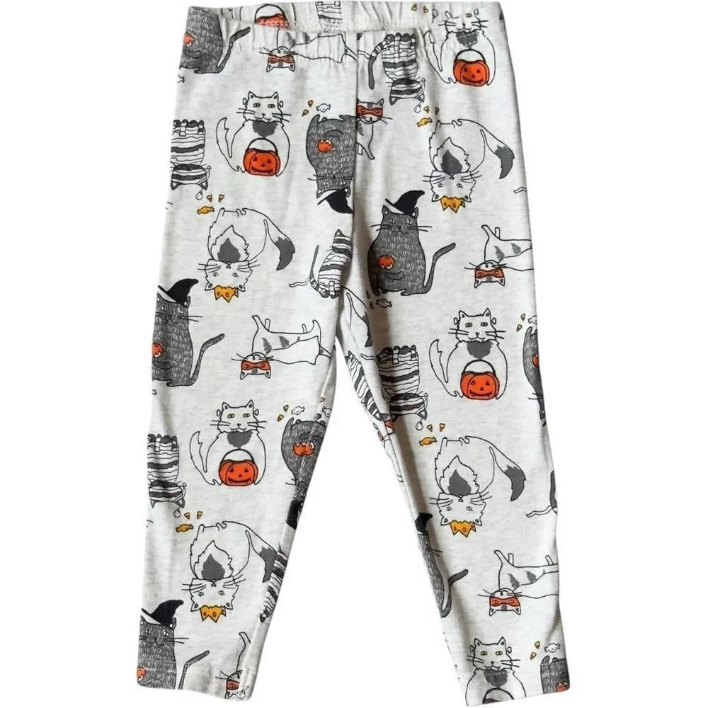 OshKosh B’Gosh Girls Halloween Print Pattern Pull-On Leggings. 18 Months.